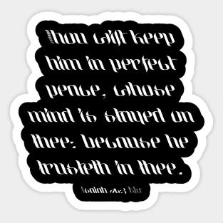 Isaiah 26:3 Bible Verse KJV Text Sticker